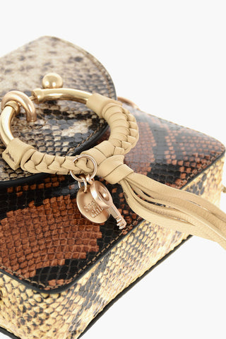 SEE BY Snake Printed Leather JOAN Mini Crossbody Bag