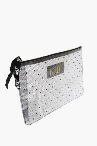 Pochette in PVC Riciclato Motivo Pizzo