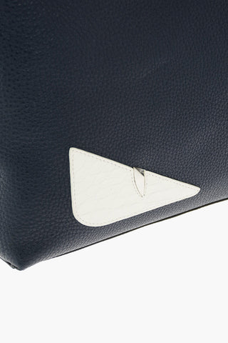 Zipped MONSTER BUGS EYES Leather Shoulder Bag