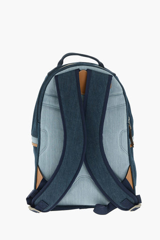 Zaino in Denim con Dettagli in Pelle