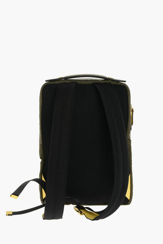 Nylon Backpack with Logo Fabric Details