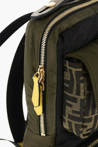 Nylon Backpack with Logo Fabric Details