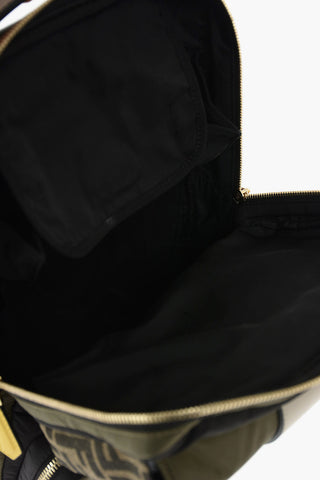 Nylon Backpack with Logo Fabric Details
