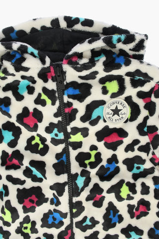 Leopard Printed Sherpa Sweatshirt