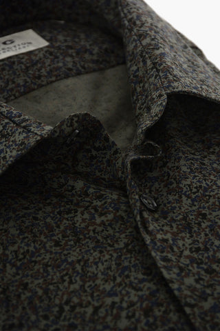 CC COLLECTION Camicia in Cotone con Stampa Astratta