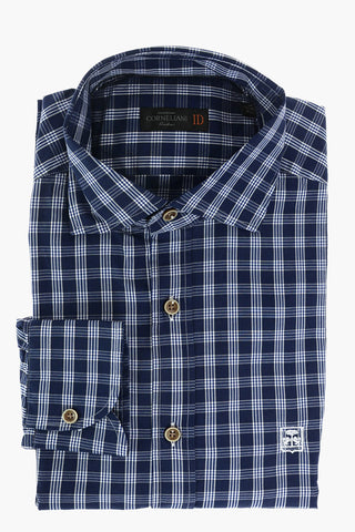 ID Tattersall Cotton Shirt with Embroidered Logo