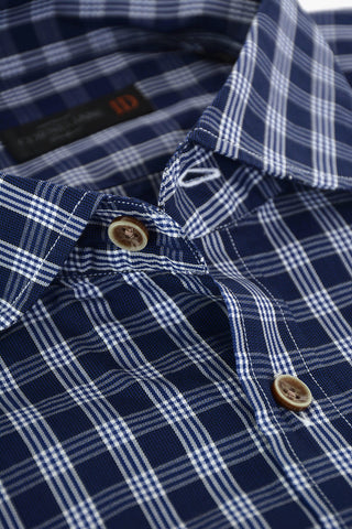ID Tattersall Cotton Shirt with Embroidered Logo