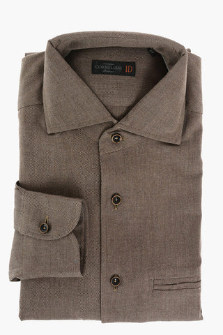 ID Twill Cotton Shirt with Breast-pocket
