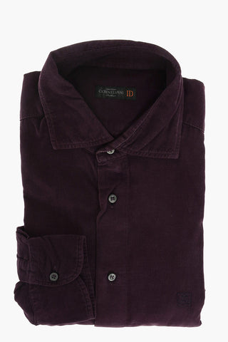 ID Corduroy Shirt with Embroidered Logo