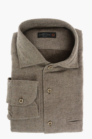 ID Hopsack Cotton Shirt with Breast-pocket