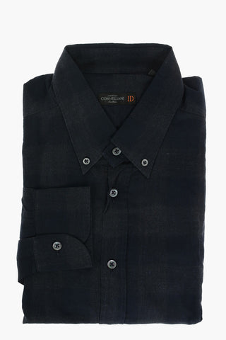 ID Camicia in Cotone Gingham con Collo Button Down