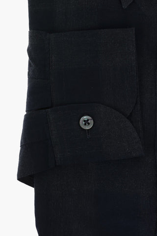 ID Camicia in Cotone Gingham con Collo Button Down