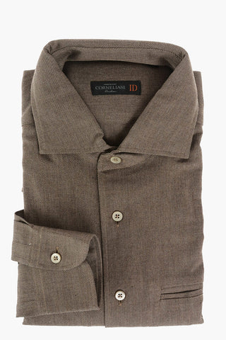 ID Twill Cotton Shirt with Breast-pocket