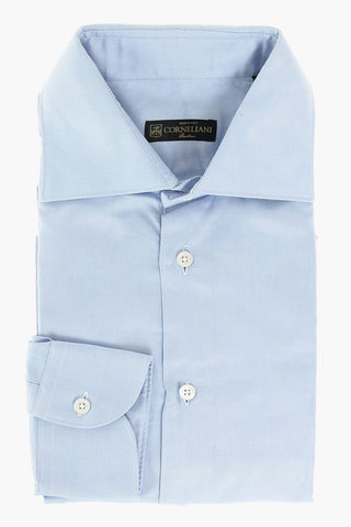 Hopsack Cotton Shirt with Standard Collar