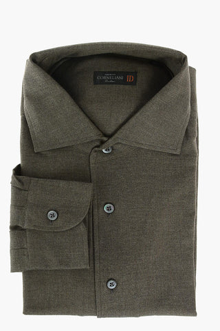 ID Camicia in Cotone Twill con Collo Francese