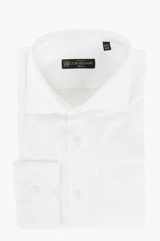 Popeline Cotton Shirt with Standard Collar