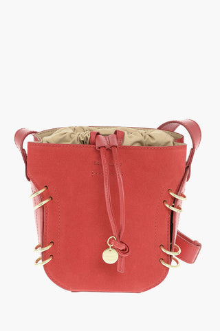 SEE BY Leather and Suede ALVY Bucket Bag