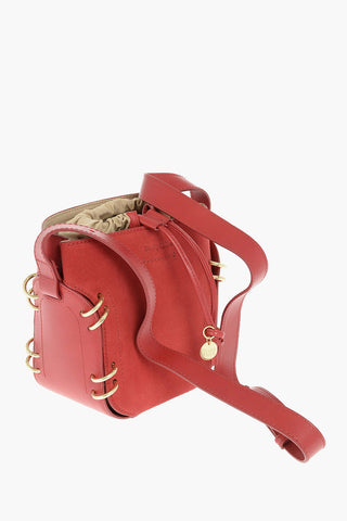 SEE BY Leather and Suede ALVY Bucket Bag