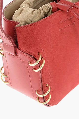 SEE BY Leather and Suede ALVY Bucket Bag