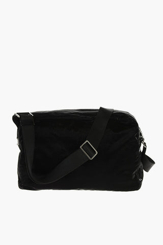 Nylon Crossbody Bag with Outer Pockets