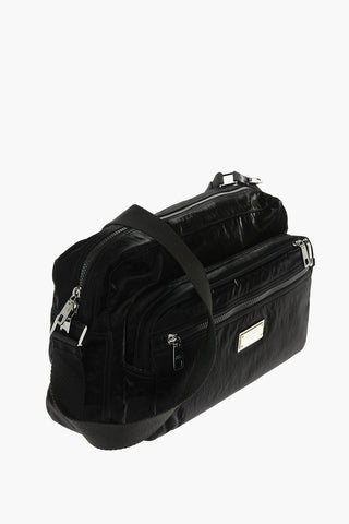 Nylon Crossbody Bag with Outer Pockets