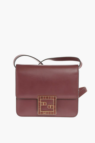 Leather FAB Shoulder Bag with Jewel Logo