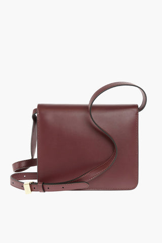 Leather FAB Shoulder Bag with Jewel Logo