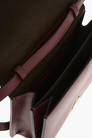 Leather FAB Shoulder Bag with Jewel Logo