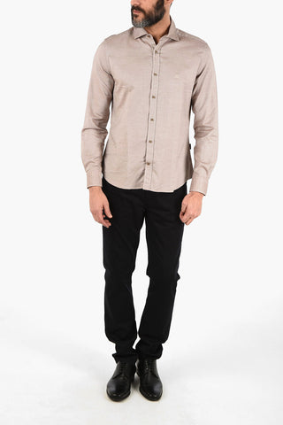 ID Windowpane Herringbone Cotton Shirt