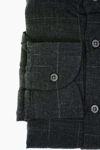 ID Windowpane Herringbone Cotton Shirt