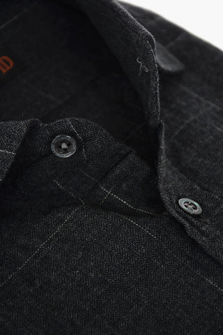 ID Windowpane Herringbone Cotton Shirt