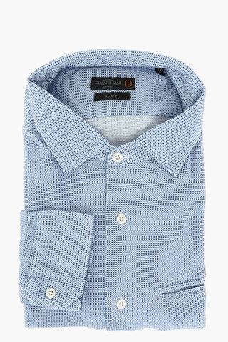 ID Camicia in Cotone con Motivo Diaper e Taschino