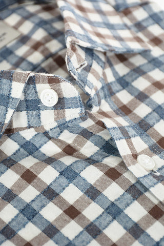 CC COLLECTION Camicia Tattersall con Collo Francese