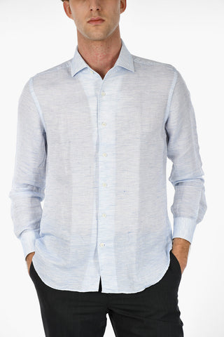 Standard Collar Pinstriped Shirt