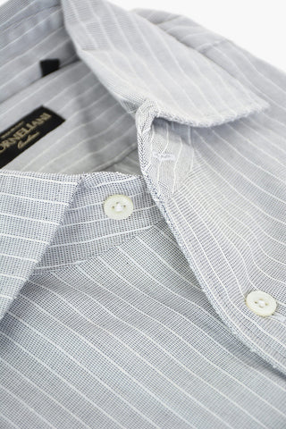 Standard Collar Pinstriped Shirt