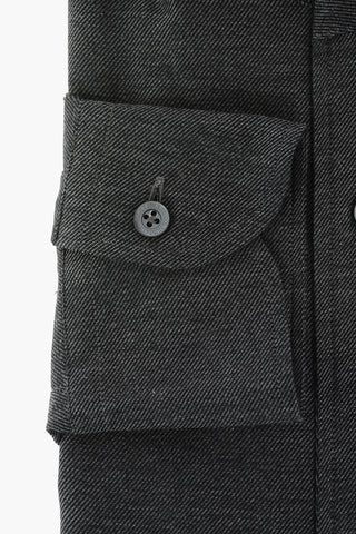 ID Twill Cotton Shirt with Breast-pocket and Embroidered Logo