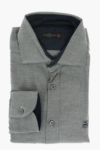 ID Twill Cotton Shirt with Embroidered Logo