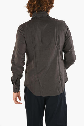 ID Twill Cotton Shirt with Breast-pocket
