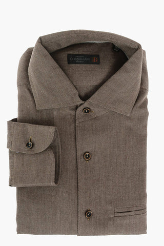 ID Twill Cotton Shirt with Breast-pocket