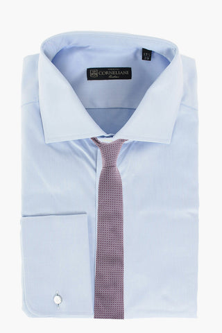 Twill Cotton Shirt with Standard Collar