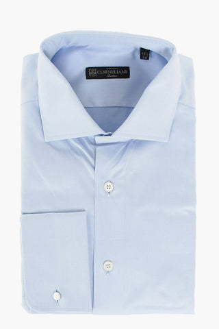 Twill Cotton Shirt with Standard Collar