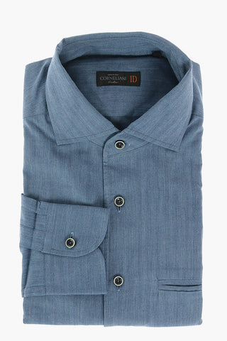 ID Popeline Cotton Shirt with Breast-pocket