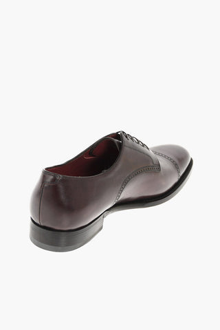 Brogue Brushed Leather Derby Shoes with Shoetrees