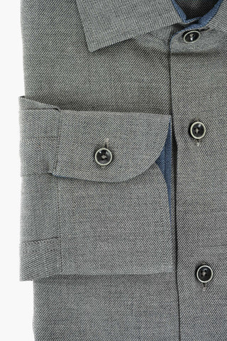 ID Twill Cotton Shirt with Standard Collar