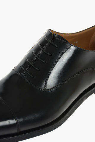 Derby in Pelle Stringate con Suola in Cuoio