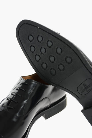Derby in Pelle Stringate con Suola in Cuoio
