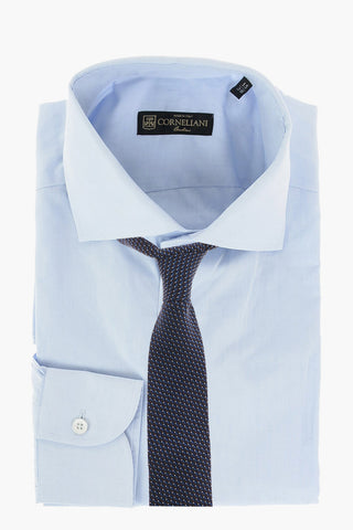 Popeline Cotton Shirt with Standard Collar
