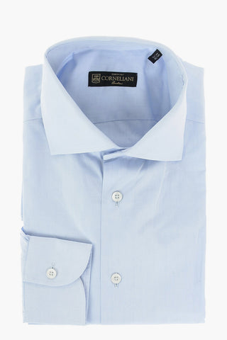 Popeline Cotton Shirt with Standard Collar