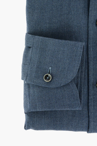 ID Camicia in Cotone Twill con Taschino e Logo Ricamato