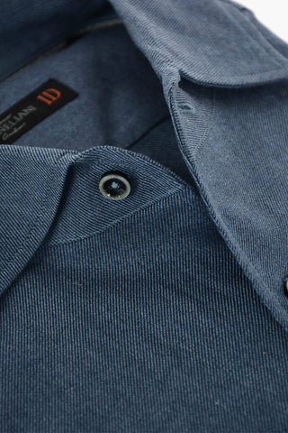 ID Camicia in Cotone Twill con Taschino e Logo Ricamato